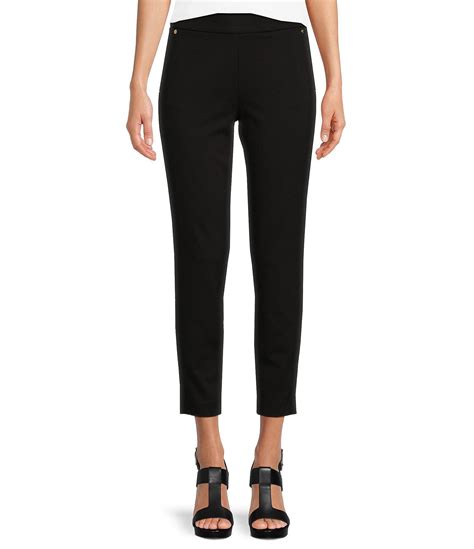 michael kors lace side pants|Michael Kors straight leg pants.